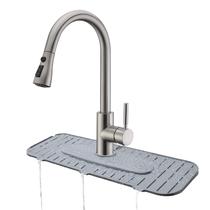 Tapete de torneira de silicone Kingmall Kitchen Drip Catcher Grey
