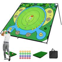 Tapete de treinamento portátil Golf Chipping Game SJEhome 178x178cm