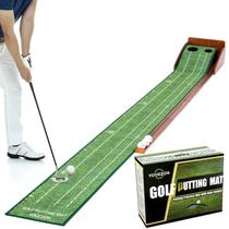 Tapete de treino de golfe YOUCZON com retorno automático de bola para interior Tapete de treino de golfe YOUCZON com retorno automático de bola para interior