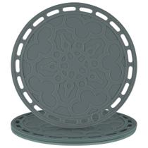 Tapete de tripé de silicone Smithcraft Big Round Green, conjunto de 3