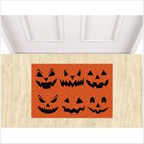 Tapete decoração de halloween medida porta abóbora com laranja, Tapete decoração de halloween medida porta abóbora com laranja,