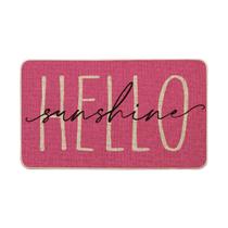 Tapete decorativo Artoid Mode Pink Hello Sunshine Summer, alfombra de piso de bajo perfil para interior y exterior 17 x 29 pulgadas Tapete decorativo Artoid Mode Pink Hello Sunshine Summer, alfombra de piso de bajo perfil para interior y exterior 17 x 29 pulgadas