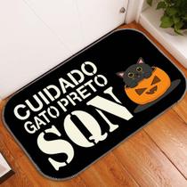 Tapete Decorativo Cuidado Gato Preto