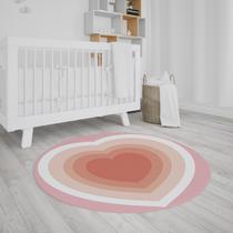 Tapete Decorativo Ilustrado Infantil Neoprene Coração 1,40m