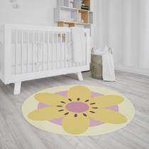 Tapete Decorativo Infantil Neoprene Flor Amarela 1,40m