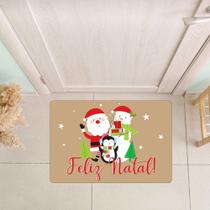 Tapete Decorativo para Porta Feliz Natal Bege - 40x60cm Tapete Decorativo para Porta Feliz Natal Bege - 40x60cm