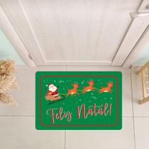 Tapete Decorativo para Porta Feliz Natal Verde - 40x60cm