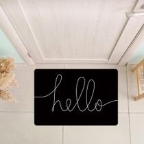 Tapete Decorativo para Porta Hello Preto- 40x60cm