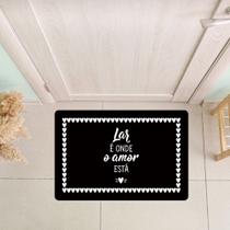 Tapete Decorativo para Porta Lar é Onde - 40x60cm Tapete Decorativo para Porta Lar é Onde - 40x60cm