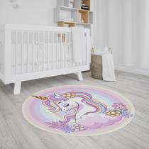 Tapete Decorativo Quarto Infantil Neoprene Unicórnio 1,40m