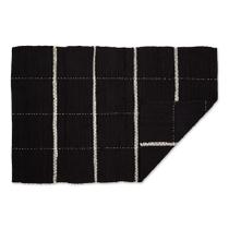 Tapete DII Modern Farmhouse Cotton Chindi 26x40cm preto e creme Tapete DII Modern Farmhouse Cotton Chindi 26x40cm preto e creme