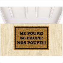 Tapete Divertido Me Poupe Se Poupe Nos Poupe! Ouro e Preto.