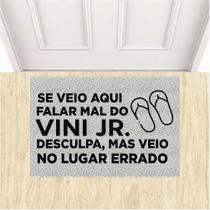 Tapete Divertido Vinicius Junior Futebol 60X40 cm Decoração.