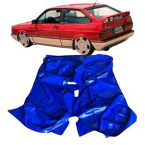 Tapete do assoalho vw gol parati voyage quadrado azul vinil