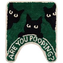 Tapete Drydiet Gato Preto em U Antiderrapante 61x51cm Tapete Drydiet Gato Preto em U Antiderrapante 61x51cm