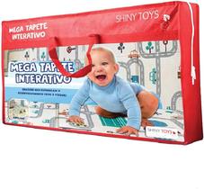 TAPETE DUPLA FACE PISTA DE CARRINHO E DINO 220x150x0,5CM - SHINY TOYS