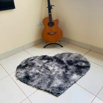 Tapete em forma de coração peludinho Antialérgico e Antiderrapante