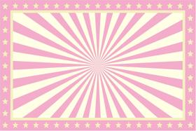 Tapete em Lona Circo Rosa e Estrelas Tapete em Lona Circo Rosa e Estrelas