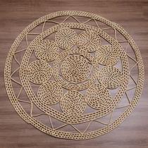 Tapete Em Palha Natural Boho Rústico 1.20m