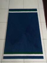 Tapete em Vinil cor Azul detalhe verde e branco lateral, , tamanho 1,30cm X 70cm Tapete em Vinil cor Azul detalhe verde e branco lateral, , tamanho 1,30cm X 70cm