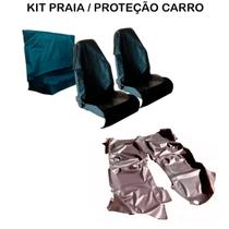 Tapete Em Vinil Renault Clio 2003 a 2012 + Capa Banco Protecao Banco Areia Suor Academia