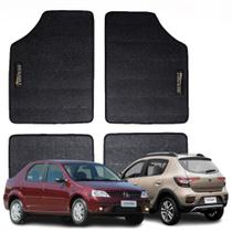 Tapete Emborrachado Faixa Bordada Impermeável Logan Scenic Sandero Stepway Clio Campus - UTRENAULT