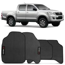 Tapete Emborrachado Hilux Cabine Dupla 13/15 Bordado 04 Pçs - Flash