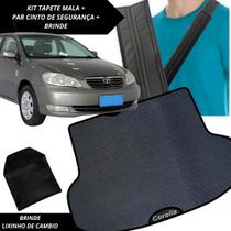 Tapete Emborrachado Porta Malas Corolla 2003 a 2007 + 2 Capas Cinto Segurança Acessório Automotivo Tapete Emborrachado Porta Malas Corolla 2003 a 2007 + 2 Capas Cinto Segurança Acessório Automotivo