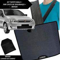 Tapete Emborrachado Porta Malas Corsa Hatch 2003 a 2012 + 2 Capas Cinto Segurança Acessório Carro Tapete Emborrachado Porta Malas Corsa Hatch 2003 a 2012 + 2 Capas Cinto Segurança Acessório Carro