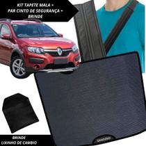 Tapete Emborrachado Porta Malas Sandero 2015 a 2020 + 2 Capas Cinto Segurança Acessório Automotivo Tapete Emborrachado Porta Malas Sandero 2015 a 2020 + 2 Capas Cinto Segurança Acessório Automotivo