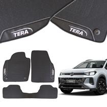 Tapete Emborrachado Tera 2025 2026 Ilhós Trava Traseira Inteiriça Preto Borracha Reforçada 3 peças