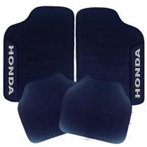 Tapete emborrachado universal 4 peças dois logo com nome da montadora honda