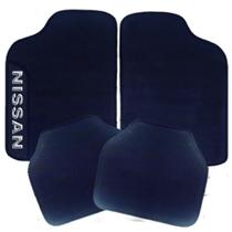 Tapete emborrachado universal 4 peças um logo com nome da montadora nissan