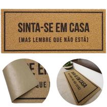 Tapete Entrada Vinil 30x70 Antiderrapante Lavável Residencial Sinta-se em Casa 2.0 Capacho Comprido Home Kapazi