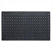 Tapete Entrada ZigZag Grande 45x75 Preto Sala de Estar Premium Elegante Tapete Entrada ZigZag Grande 45x75 Preto Sala de Estar Premium Elegante
