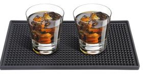 Tapete Escorredor De Louça Barman Porta Pratos Copos - 30x15cm
