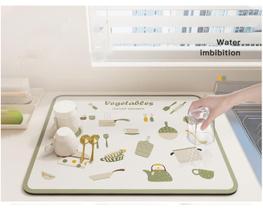 Tapete Escorredor de Louça para Pia Jogo Americano Antiderrapante Absorve Água Tapete Escorredor de Louça para Pia Jogo Americano Antiderrapante Absorve Água