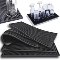 Tapete Escorredor de Louça PVC Silicone para Copos e Talheres Tapete Barman