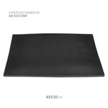 Tapete Escorredor Para Louças Preto 47x30cm