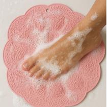 Tapete Esfoliante de Banheiro Limpeza e Massagem nos Pés e Costas Banho