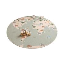 Tapete Estilo Escandinavo Antiderrapante Com Mapa Do Mundo, Resistente Ao Desgaste, Fácil De Limpar,