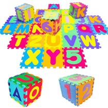 Tapete Eva Infantil 28x28cmx8mm Alfanumérico 36 Peças Tapete Eva Infantil 28x28cmx8mm Alfanumérico 36 Peças
