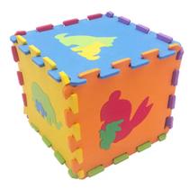 Tapete Eva Infantil 28x28cmx8mm Dado ZOO 6 Peças