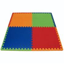 Tapete Eva Infantil 52x52cmx8mm Big Play Mat Text Color 4 Pç