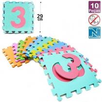 Tapete EVA Infantil Educativo Numeros 10 Pç 29x29cm 8mm