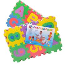 Tapete eva infantil letras e números tatame colorido - Puzzle Mats