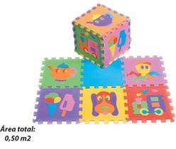 Tapete EVA Tatame Dado Desenho Texturizado 6 Pecas