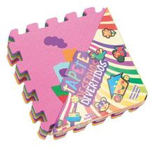 Tapete EVA Tatame Desenho Divertidos Texturizado 9 Pecas