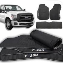 Tapete F250 Cabine Dupla 2003 a 2011 3 Peças Com Traseiro Inteiriço Borracha