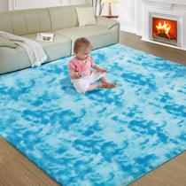 Tapete Fairblink Ultra Soft 240x300 cm Fofo Shaggy tingido de azul Tapete Fairblink Ultra Soft 240x300 cm Fofo Shaggy tingido de azul